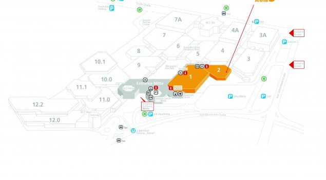 Die Hallenaufteilung der Insights-X in Nürnberg.