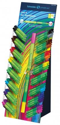 Das Thekendisplay offeriert 80 Fineliner und 80 Fasermaler.