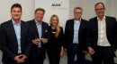 v.l.: Frank Prünte (Director Sales), Arno Alberty (Senior Vice President SMB Europe), Deborah Wohter (Kooperationsmanagement), Bernd Schwede (Manager Kooperationen) und Michael Jonas (Head of Partner Development)