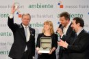 Britischer Honorarkonsul Dr. Andreas Fabritius, britische Generalkonsulin Susan Speller, Geschäftsführer Messe Frankfurt GmbH Detlef Braun und italienischer Generalkonsul Maurizio Canfora (von links nach rechts)