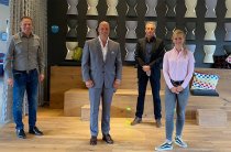 v.l.: Frank Esser (Vorstand, Soennecken eG), Dr. Norman Hoppen (Ltg. Business Development, MLF Mercator-Leasing), Thomas Weber (Vertriebsleiter, MLF Mercator-Leasing), Ruth Förster (Projektleiterin Die Kaffeemeister).