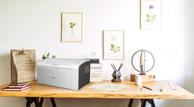 Für den neuen Monochrom-Laserdrucker G&G P2022W wird die G&G SmartPro App angeboten, mit der Anwender*innen über Android oder iOS unkompliziert Dokumente scannen, kopieren und drucken können. 