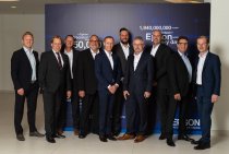 Der neue Epson Fachhandelsbeirat mit Epson Vertretern v.l.n.r.: Sebastian Thies (Thies Bürotechnik),  Björn Böttcher BVC Computer (Vorsitzender des Beirates), Jens Greine (Manager Reseller Accounts Epson), Werner Quessel (Datalink), Jörn von Ahlen (Head o