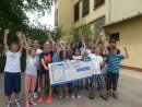 Hier freut sich die 4. Klasse der Grundschule Geschwister Scholl aus Wittenberg über den 1. Platz beim diesjährigen "Pilot 4 School"-Schulwettbewerb.
