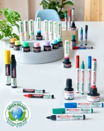 Die Edding EcoLine wurde erneut als "Green Brand" ausgezeichnet und erhielt das Fünf-Sterne-Siegel.