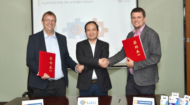 Die Firma Toner-Dumping verkauft seit 2003 Druckerpatronen und Toner und hat Anfang 2020 eine enge strategische Partnerschaft mit dem chinesischen Hersteller Ninestar abgeschlossen. Friedbert Baer (l.) und Daniel Orth (r.), Geschäftsführer der Toner-Dumpi