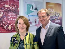 Julia Uherek und Andreas Reiter - anlässlich des Pressegesprächs der Messe Frankfurt.