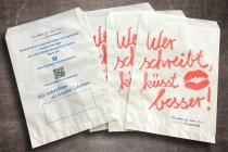 Flachbeutelaktion Initiative Schreiben