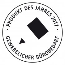 „Produkt des Jahres 2017“ im Bereich gewerblicher Bürobedarf, eine Auszeichnung des PBS-Markenindustrieverbandes.