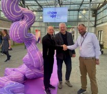 Florian Burghard (Sompex), Daan van Trigt (showUP) und Willo Blome (Blomus).
