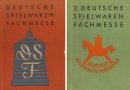 Katalogeinband zur ersten Deutschen Spielwaren Fachmesse (links) und zur zweiten Deutschen Spielwaren Fachmesse (rechts)
