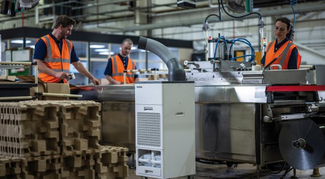 Brother erweitert das eigene Portfolio und erschließt mit dem PureDrive Spot Cooler PD-7100S und PD-7105 den Markt für Luftkühlung.