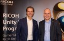 Ricoh Partner Summit 2025 in Hamburg, die Gastgeber Michael Raberger, CEO Ricoh Deutschland, und Tobias van Wickeren, Commercial Director Partner Sales Ricoh Deutschland.