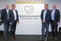 Der Vorstand der EK Gruppe (v. links): Martin Richrath (CFO), Franz-Josef Hasebrink (CEO), Gertjo Janssen (CRO (Chief Retail Officer) und Jochen Pohle (CRO).