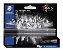 Die sechs Grau- und Schwarztöne der pigment soft brush pens eignen sich ideal für Schatteneffekte.