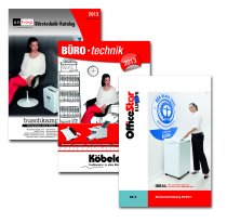 Der Ideal Bürotechnik-Katalog wird mit den Logos sowie Firmenadressen der Ideal-Fachhandelspartner individualisiert. 