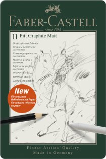 Der neue Pitt Graphite Matt Bleistift - einzeln, im 6er und im 11er Metalletui erhältlich.