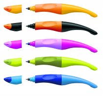 Der Stabilo „Easy original“ Tintenroller erleichtert den Übergang vom Bleistift zu Schultinte.