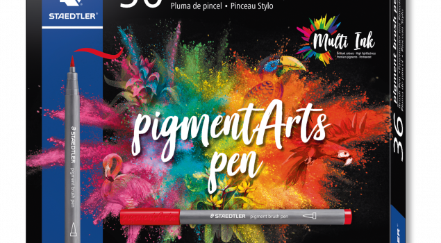 Das volle Farberlebnis liefern die wasserfesten pigment brush pens im 36er-Set.