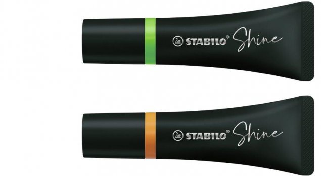 Stabilo Shine mit reduziertem Design und leuchtendem Inhalt.