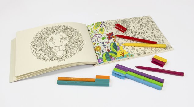 Exotische Vögel, phantasievolle Blüten und magische Muster – erlaubt ist, was gefällt. Insgesamt 60 Farben samt Buch stehen zur Verfügung, um zur inneren Ruhe zu finden. Exotische Vögel, phantasievolle Blüten und magische Muster – erlaubt ist, was gefällt. Insgesamt 60 Farben samt Buch stehen zur Verfügung, um zur inneren Ruhe zu finden.