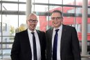 Andreas Kronier (König-Gruppe) und Christof Rösch (KYOCERA) freuen sich auf die Zusammenarbeit
