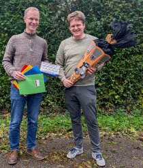 Staffan Schilke (links) und Jakob Thiele entwickelten mit „Leichte Liste“ eine digitale Lösung, die Schulen, Eltern und den Fachhandel vernetzt.